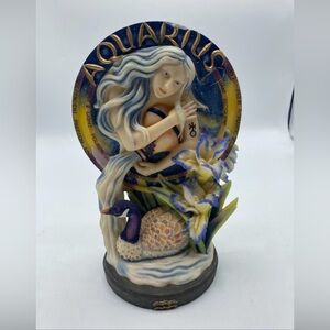 Jody Bergsma Vintage Aquarius The Water Pourer Fairy Mermaid Statue Figurine 8”H
